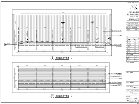  单臂弧形廊架cad大样图 