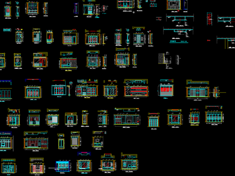  室内立面图CAD图库 