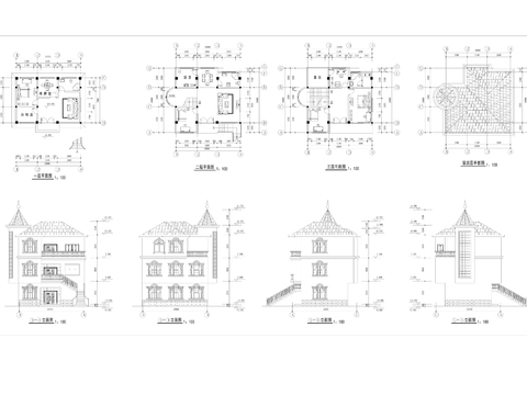 35美丽乡村CAD建筑图cad平面图 