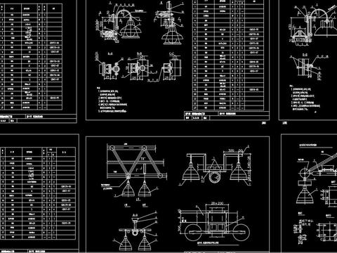  常用灯具的安装cad图库 