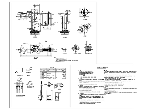  30一体化污水提升泵站工艺cad施工图 