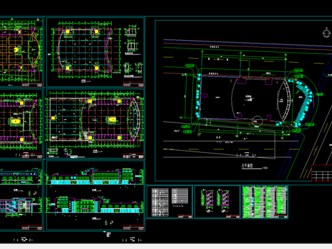  龙归商贸城cad施工图 