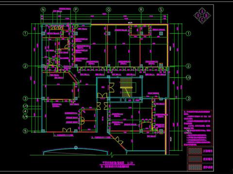  幼儿园cad施工图 