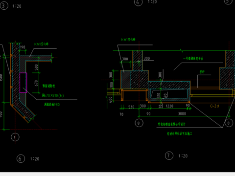  墙体构造cad节点大样图 