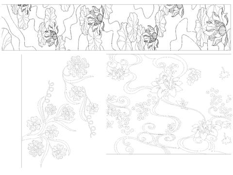  中式雕花cad图库 