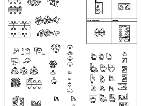  常用办公模块CAD图库 