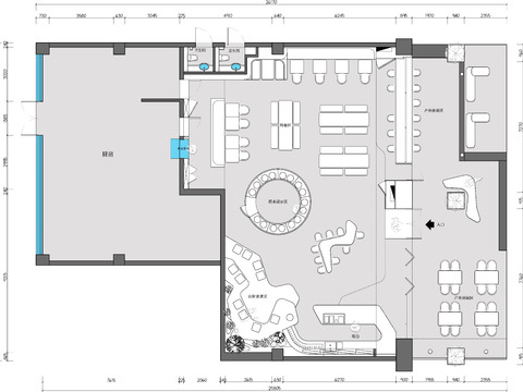  精酿啤酒酒吧CAD平面图 