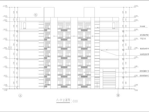  西南医院家属楼全套建筑CAD施工图 