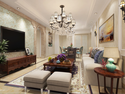  御龙湾简美客餐厅卧室CAD施工图 