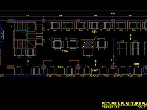  连锁火锅店CAD平面图 