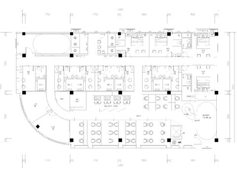  电竞酒店cad平面图 