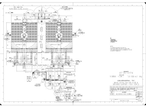  高密度沉淀池工藝圖紙（高效澄清池）cad施工圖 