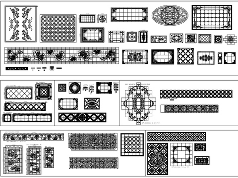  水刀拼花cad图库 