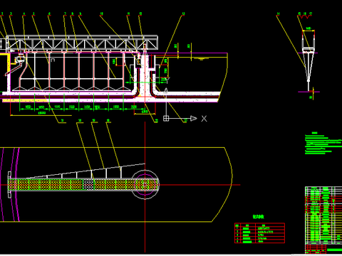  周边传动初沉池刮泥机CAD节点大样 
