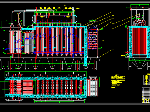  12吨余热锅炉CAD节点大样 