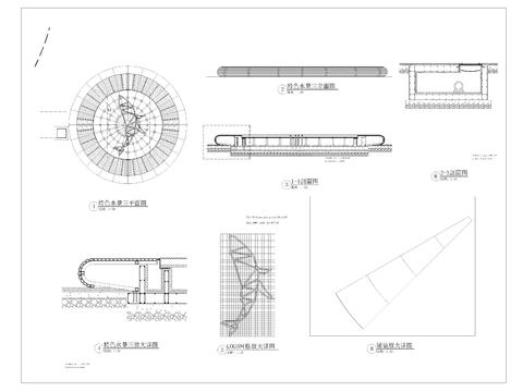  特色水景详图 节点大样图 
