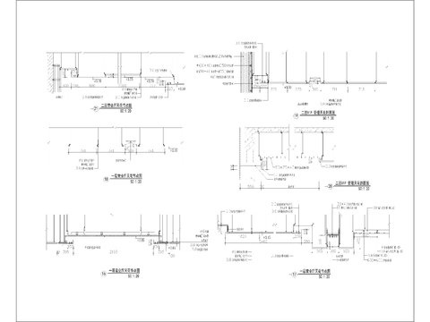  铝板安装节点cad大样图 