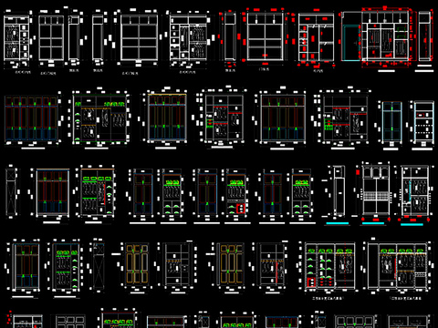  酒柜书柜鞋柜衣柜CAD图库 