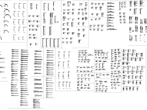  欧式边框花纹cad图库 