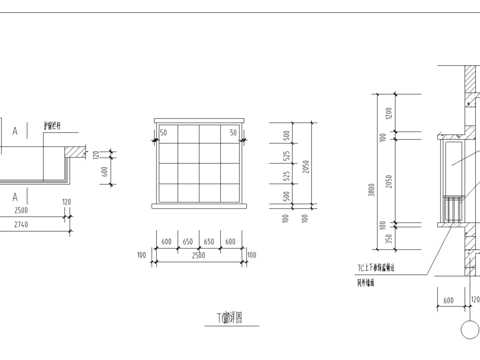  窗戶CAD施工圖 