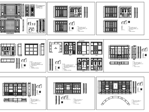  柜类垭口cad图库 
