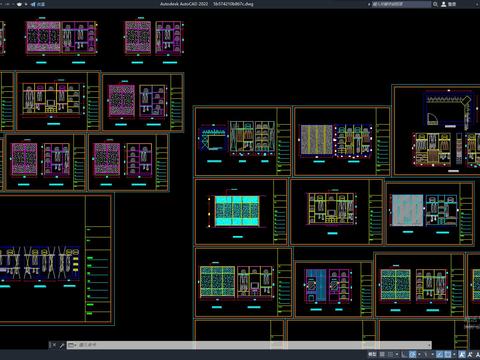  衣柜设计cad图库 