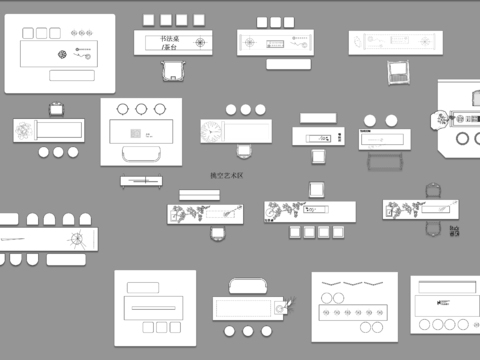  茶台 茶桌泡茶台cad图库 