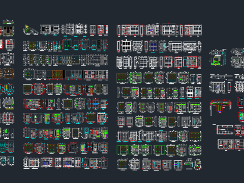  全屋定制各类柜子酒柜书柜鞋柜衣柜cad图库 