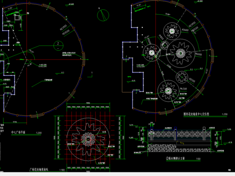  中心广场cad图纸 