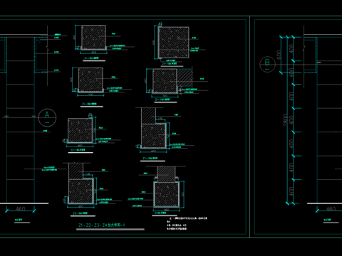  柱子装饰CAD施工图 