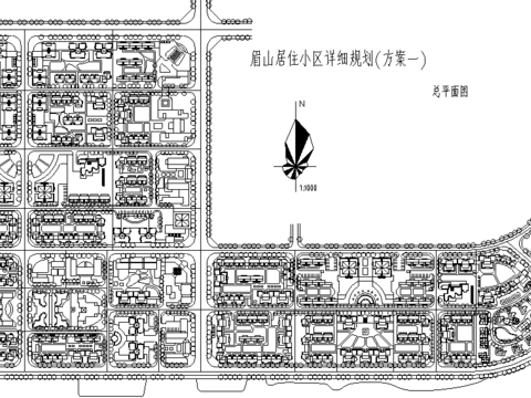  居住小区规划CAD平面图 