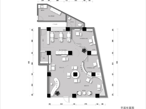  現(xiàn)代美發(fā)店 美容店CAD施工圖 