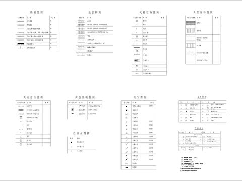  装修施工图平面图例 