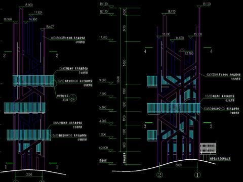  观光塔CAD节点大样 