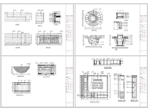  银行各类柜台节点大样 