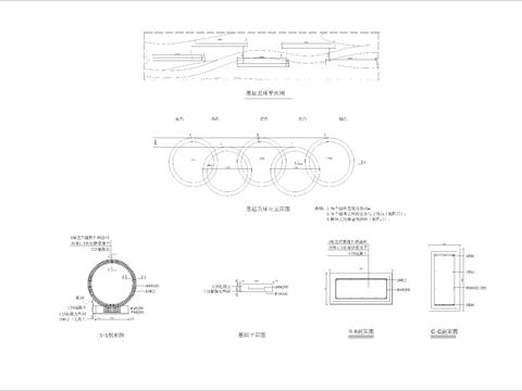  奥运五环雕塑节点大样 