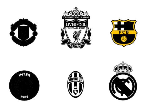  足球俱乐部标志图块cad图库 