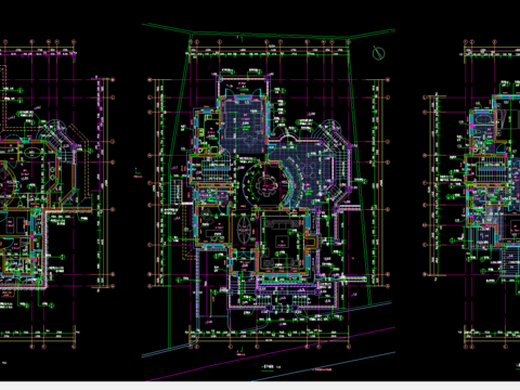  某别墅区石材装饰CAD图 