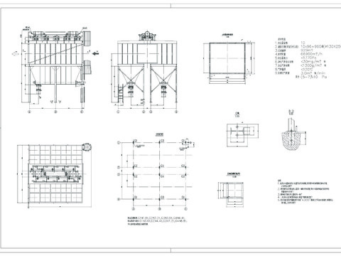  气箱脉冲袋式CAD施工图 