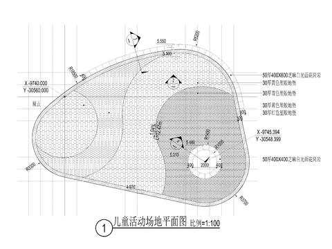  儿童活动场地平立剖面图 节点大样图 