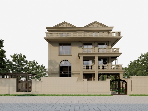  歐式建筑CAD施工圖 