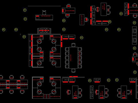  办公桌椅cada图库 