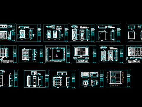  别墅整木墙板CAD图纸 