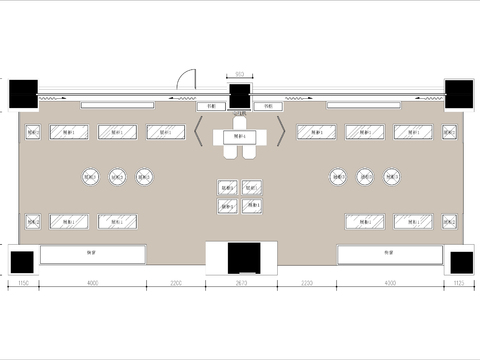  珠宝店cad平面图 