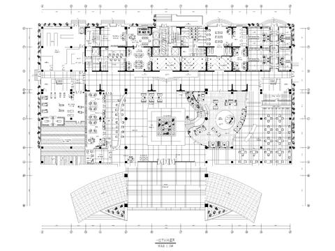  十九层四星级酒店cad平面图 