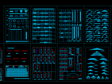  欧式石膏线装饰线 CAD图库 