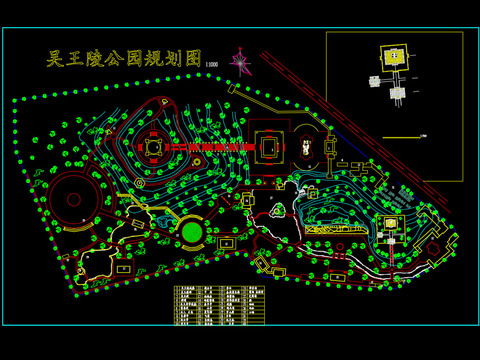  景点规划cad平面图 