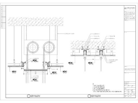  双轨防火卷帘收口节点CAD施工图 