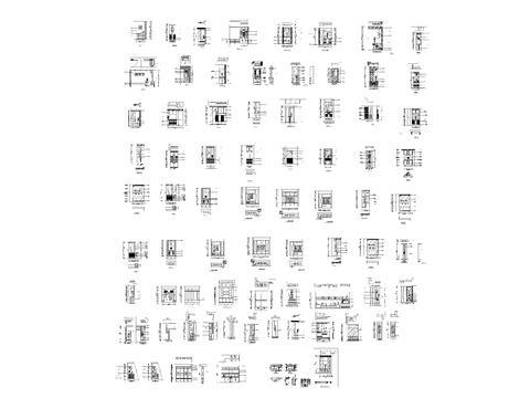  近百款鞋柜衣柜cad图库 