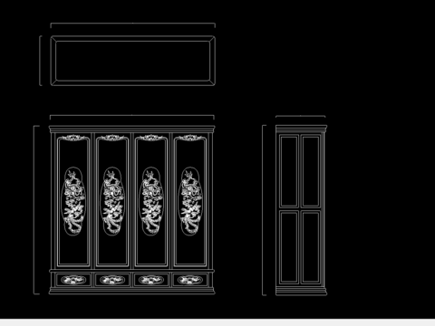  龙凤衣橱节点大样 